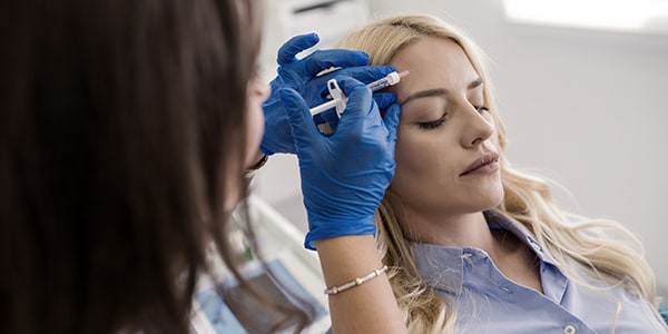 Woman getting botox