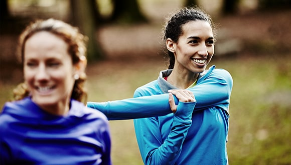 Women Stretching her arms