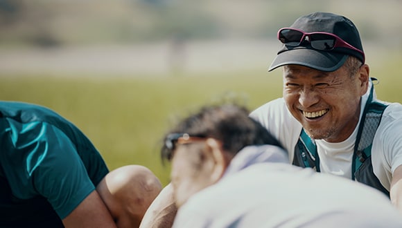 Man looking after his heart health through exercise