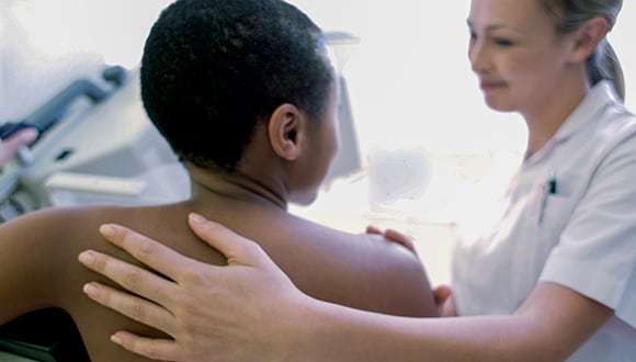 A doctor checking up on a patient