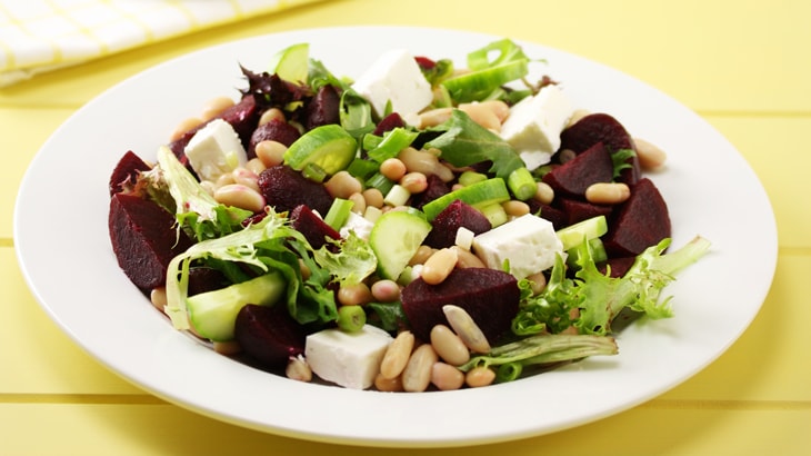 Beetroot and feta salad