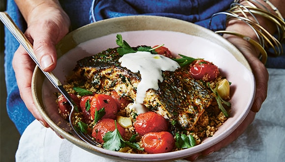 Chermoula fish recipe with tahini sauce