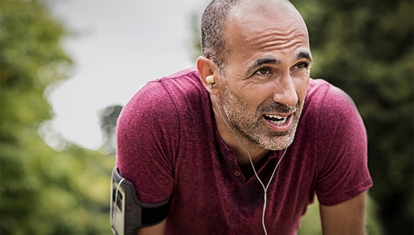 A man exercising