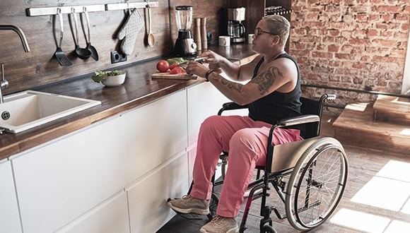 Woman preparing healthy food to look after her heart health