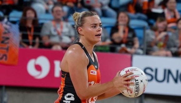 Super Netball player Matilda Tilly McDonell on court.